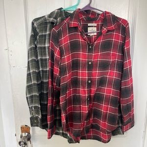 American Eagle Boyfriend Fit Flannels
